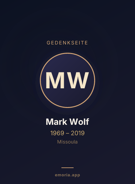 Gedenkportrait von Mark Wolf