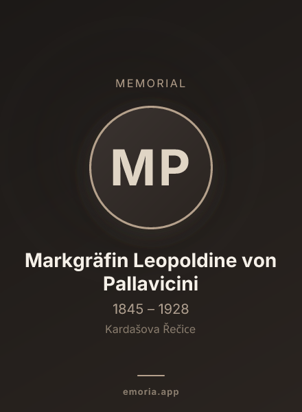 Memorial portrait of Markgräfin Leopoldine von Pallavicini