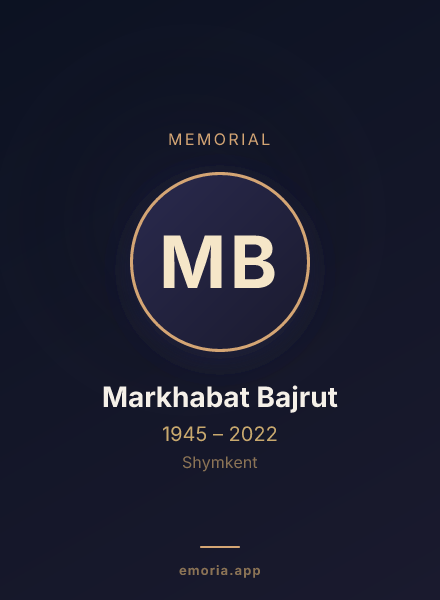 Memorial portrait of Markhabat Bajrut