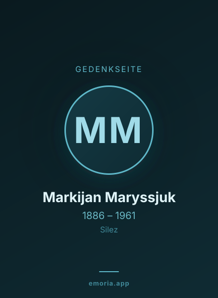 Gedenkportrait von Markijan Maryssjuk