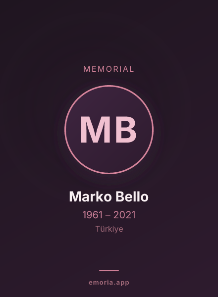 Memorial portrait of Marko Bello