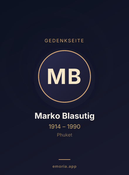 Gedenkportrait von Marko Blasutig