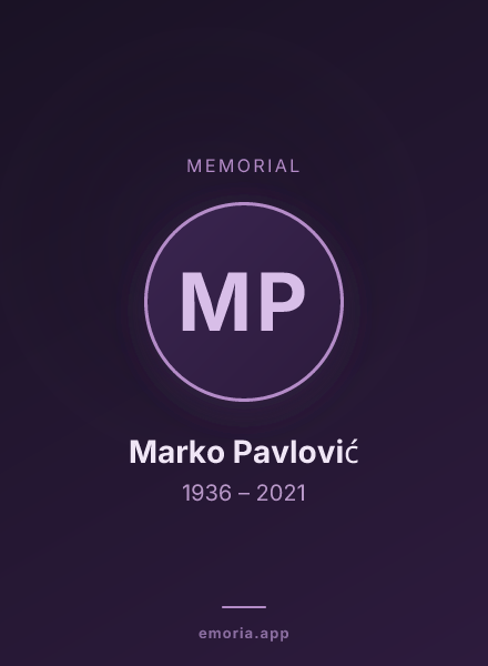 Memorial portrait of Marko Pavlović