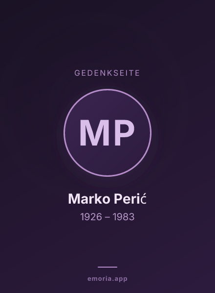 Gedenkportrait von Marko Perić