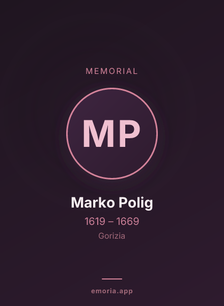 Memorial portrait of Marko Polig