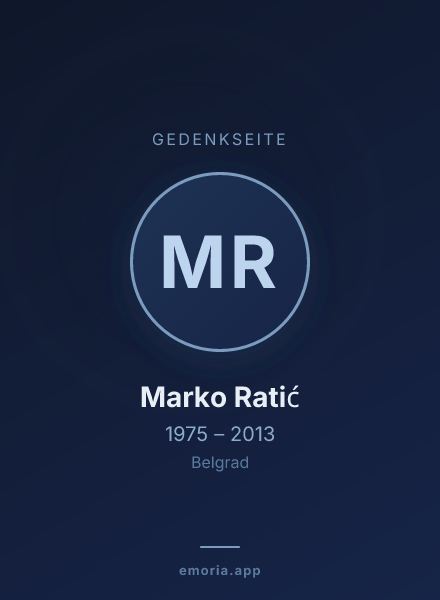 Gedenkportrait von Marko Ratić