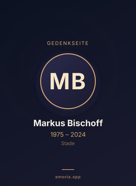 Gedenkportrait von Markus Bischoff