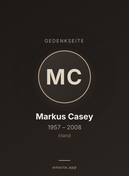 Gedenkportrait von Markus Casey