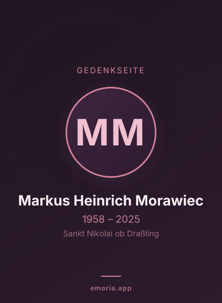 Gedenkportrait von Markus Heinrich Morawiec