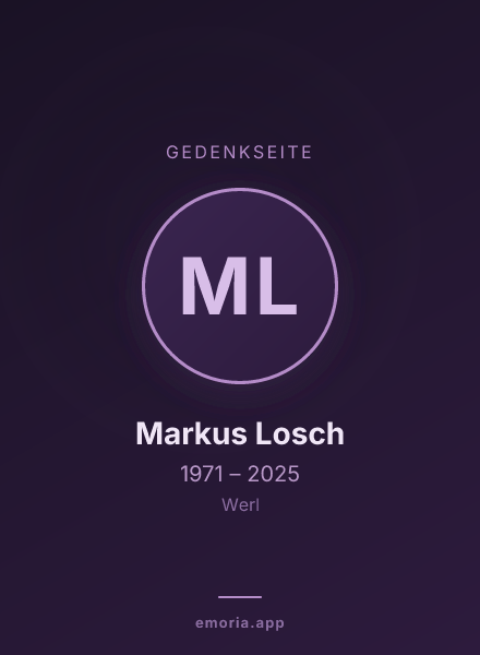 Gedenkportrait von Markus Losch