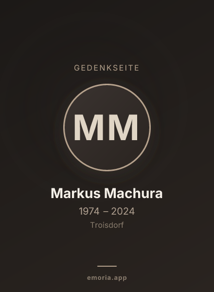 Gedenkportrait von Markus Machura