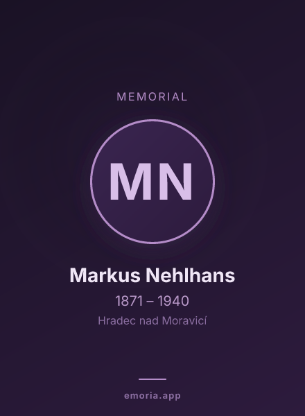 Memorial portrait of Markus Nehlhans