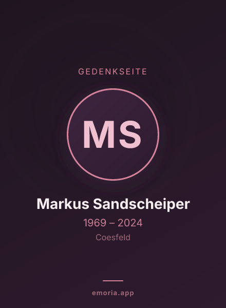 Gedenkportrait von Markus Sandscheiper