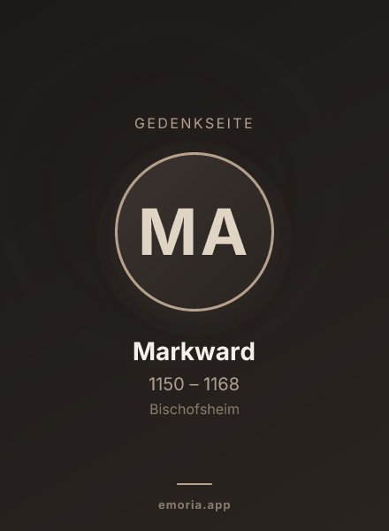 Gedenkportrait von Markward