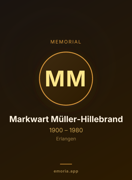Memorial portrait of Markwart Müller-Hillebrand