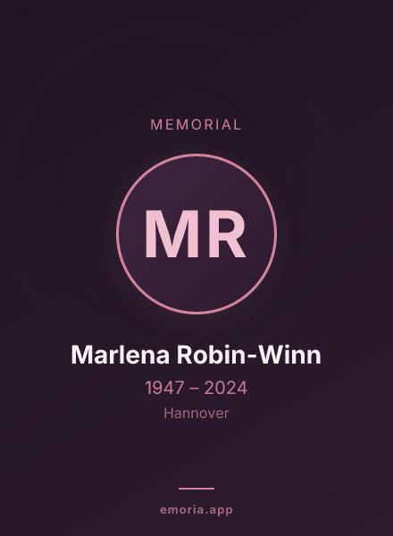 Memorial portrait of Marlena Robin-Winn