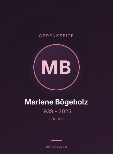 Gedenkportrait von Marlene Bögeholz