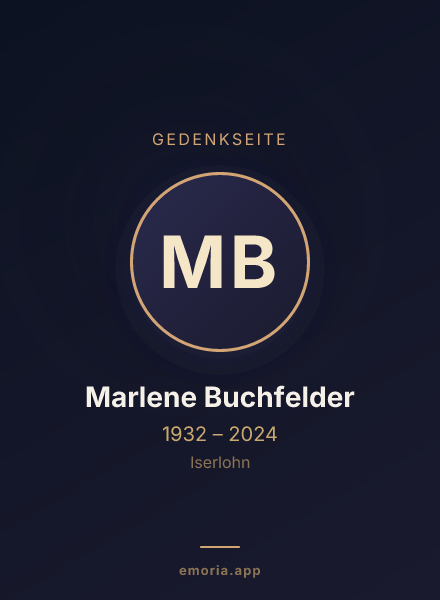 Gedenkportrait von Marlene Buchfelder