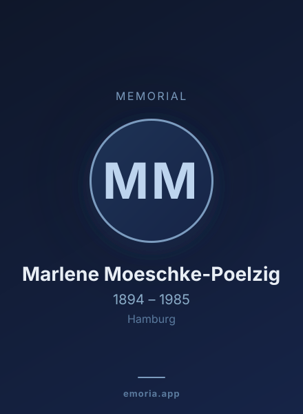 Memorial portrait of Marlene Moeschke-Poelzig