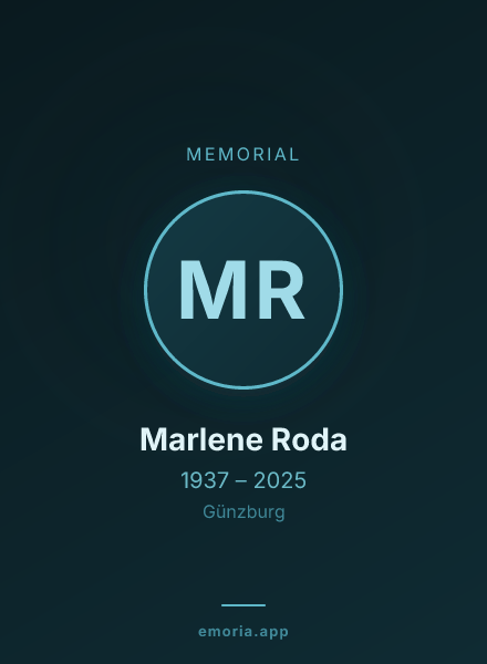 Memorial portrait of Marlene Roda