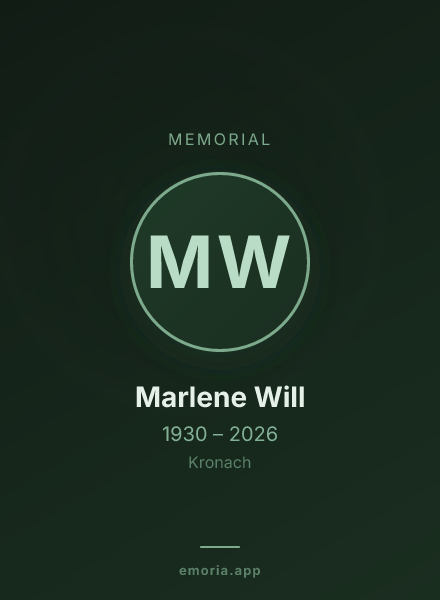 Memorial portrait of Marlene Will