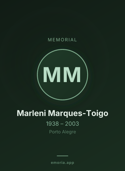 Memorial portrait of Marleni Marques-Toigo