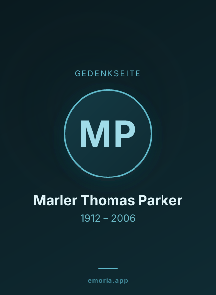 Gedenkportrait von Marler Thomas Parker