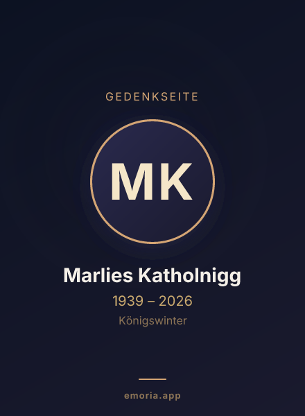 Gedenkportrait von Marlies Katholnigg