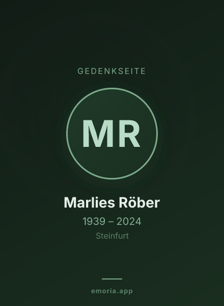 Gedenkportrait von Marlies Röber