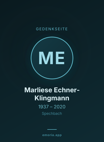 Gedenkportrait von Marliese Echner-Klingmann