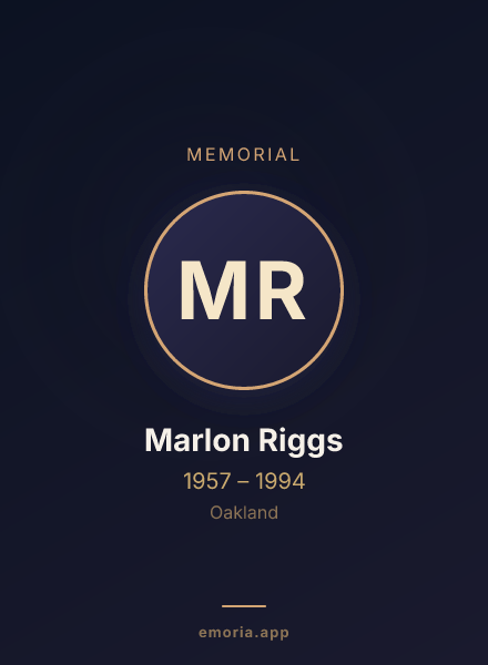 Memorial portrait of Marlon Riggs