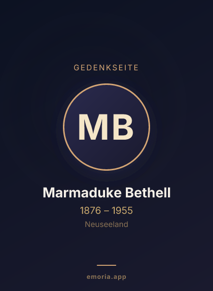 Gedenkportrait von Marmaduke Bethell