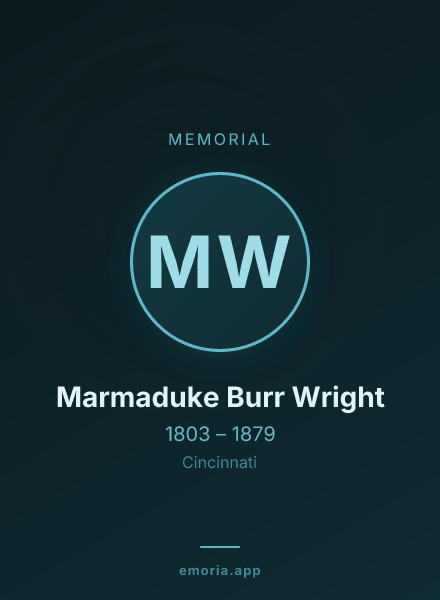 Memorial portrait of Marmaduke Burr Wright
