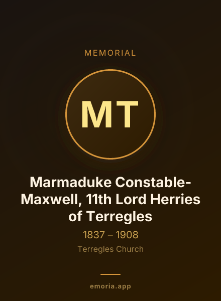 Memorial portrait of Marmaduke Constable-Maxwell, 11th Lord Herries of Terregles