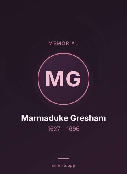 Memorial portrait of Marmaduke Gresham