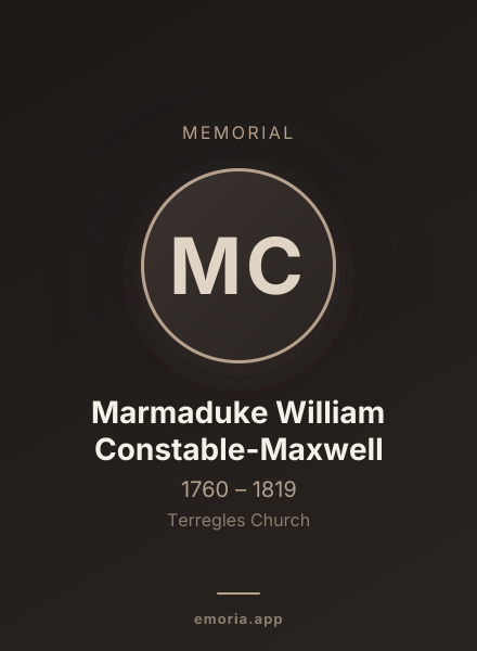 Memorial portrait of Marmaduke William Constable-Maxwell
