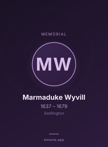 Memorial portrait of Marmaduke Wyvill