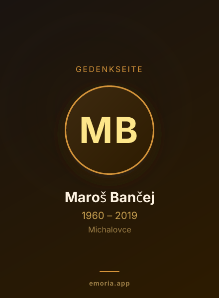 Gedenkportrait von Maroš Bančej