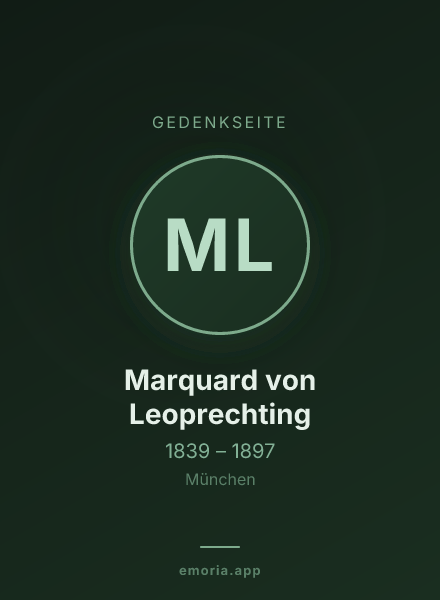 Gedenkportrait von Marquard von Leoprechting