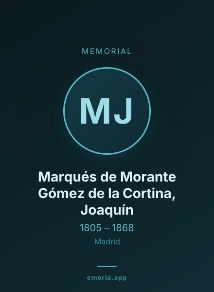 Memorial portrait of Marqués de Morante Gómez de la Cortina, Joaquín