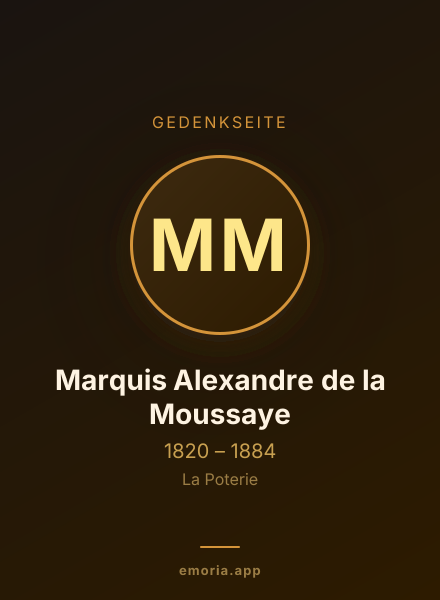 Gedenkportrait von Marquis Alexandre de la Moussaye