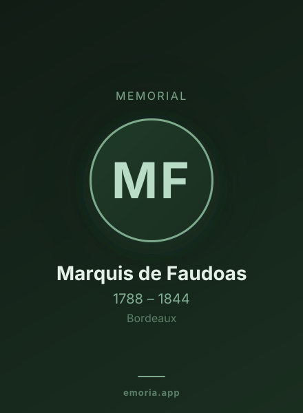 Memorial portrait of Marquis de Faudoas
