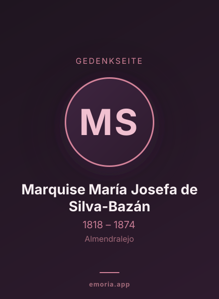 Gedenkportrait von Marquise María Josefa de Silva-Bazán