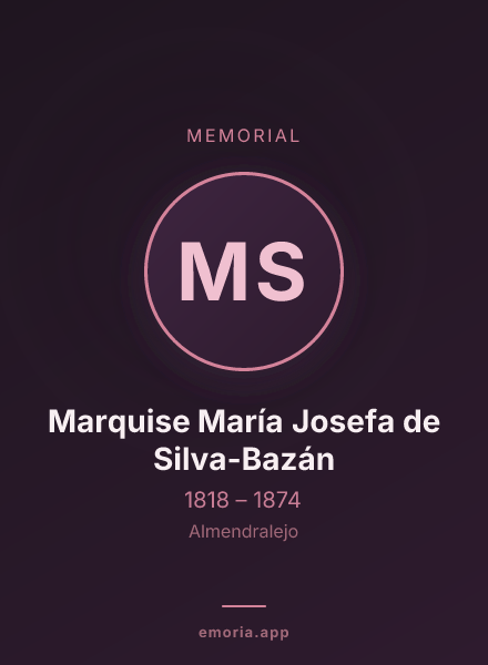 Memorial portrait of Marquise María Josefa de Silva-Bazán