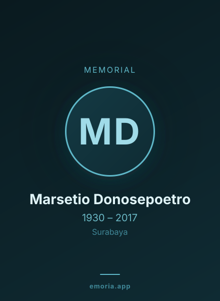 Memorial portrait of Marsetio Donosepoetro