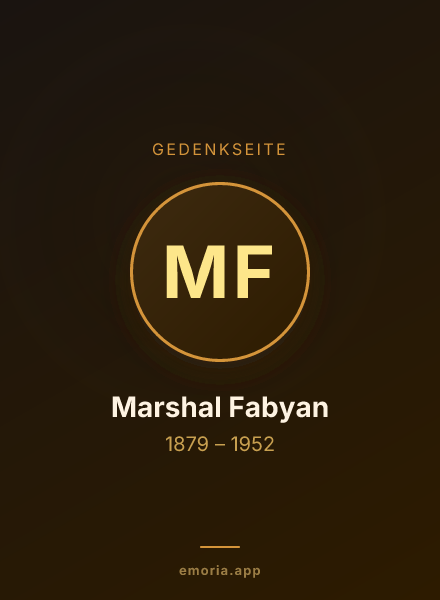 Gedenkportrait von Marshal Fabyan