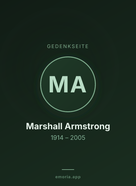 Gedenkportrait von Marshall Armstrong