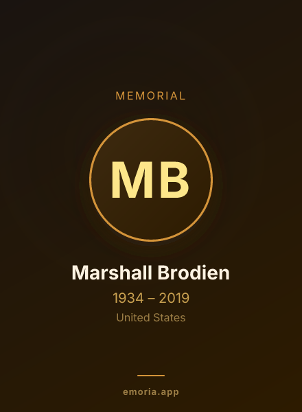 Memorial portrait of Marshall Brodien