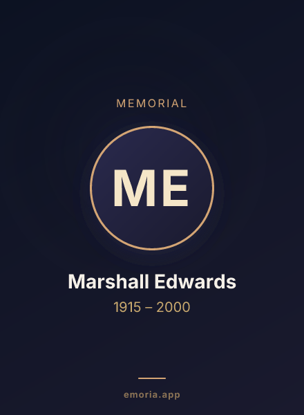 Memorial portrait of Marshall Edwards