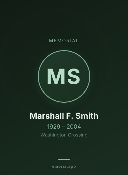 Memorial portrait of Marshall F. Smith